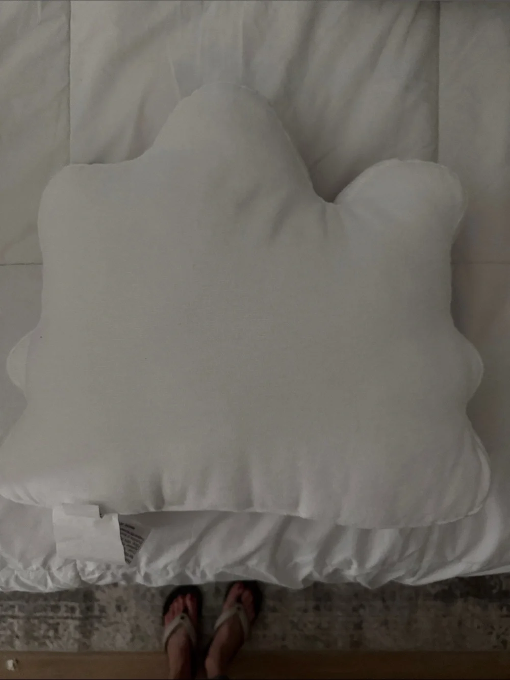 Spooky Pink & White Ghost Pillow 15x17